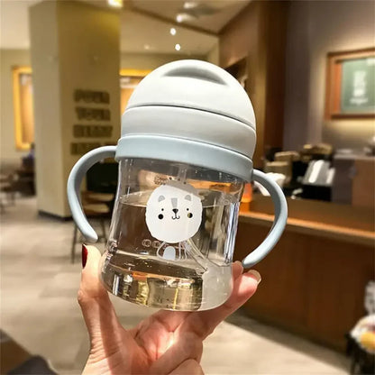 Baby Feeding Drinking Cup Children's Learning Drinking Bottle with Straw Anti-choking and Anti-fall Kettle Baby Travel Bottle