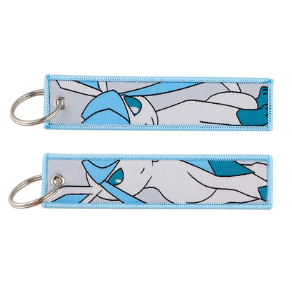 Japanese Hot Anime Characters Embroidered Key Cool Cartoon KeyTag Keychain for Motorcycles Keyring Jewelry Accessories Gifts 1pc