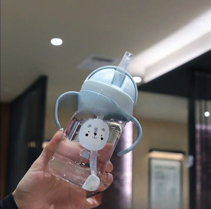 Baby Feeding Drinking Cup Children's Learning Drinking Bottle with Straw Anti-choking and Anti-fall Kettle Baby Travel Bottle