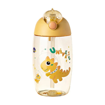 Children's Water Bottle For School Portable Cartoon Dinosaur Sippy Cup Creative Feeding Cup With Straws And Lids Drinkware ﻿