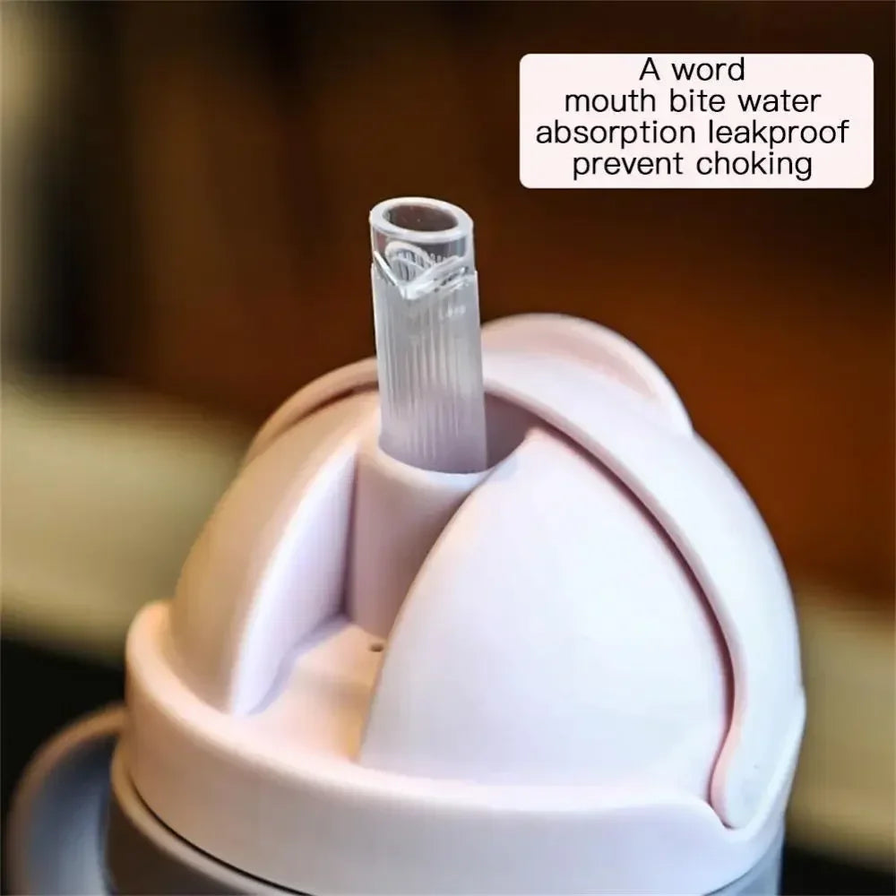 Baby Feeding Drinking Cup Children's Learning Drinking Bottle with Straw Anti-choking and Anti-fall Kettle Baby Travel Bottle