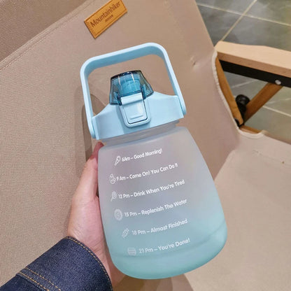 1.3 Liter Water Bottle Large Capacity Drinking Bottle with Straw for Outdoor Travel Sport Fitness Cute Student Bottles Drinkware