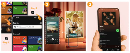 Personalised Acrylic Spotify Music Photo Plaque with LED Night Light Custom Mothers Day Gift Photo frames Custom Couple Gift