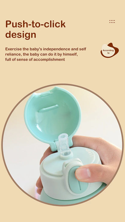 600ML Kawaii Summer Children's Water Cup High-value Fall-proof Straw Cup Boys and Cirls Go to School Baby Kettle