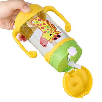 Kids Water Bottle With Straw Kids Girls Portable Travel Bottles Gym Sports Fitness Cup Summer Cold Water Juice Drinking Bottle