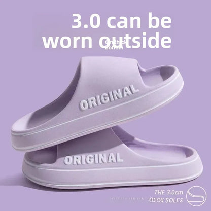 High-end Simple Men's Summer Slippers Eva Outsole Non-slip Indoor Home Bathroom Slippers For Couples Feeling Outer Wear
