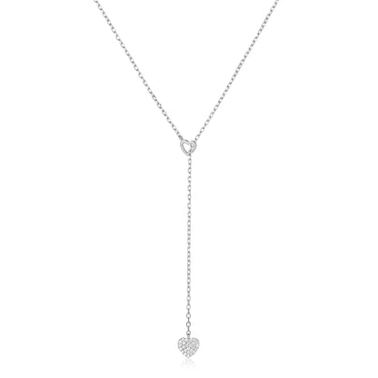 CANNER Crystal Zircon 925 Sterling Silver Necklace For Women Pendente  Fine Jewelry Long Chain Wedding Party Accessory Mom Gift