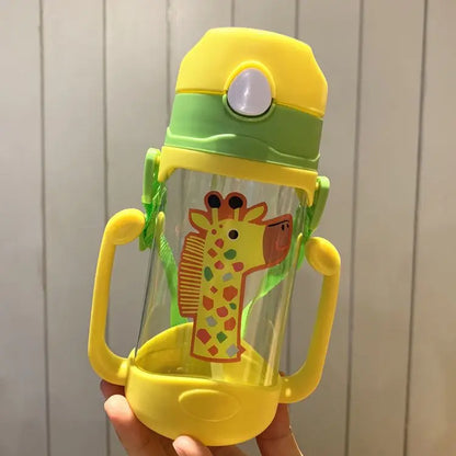 Kids Water Bottle With Straw Kids Girls Portable Travel Bottles Gym Sports Fitness Cup Summer Cold Water Juice Drinking Bottle