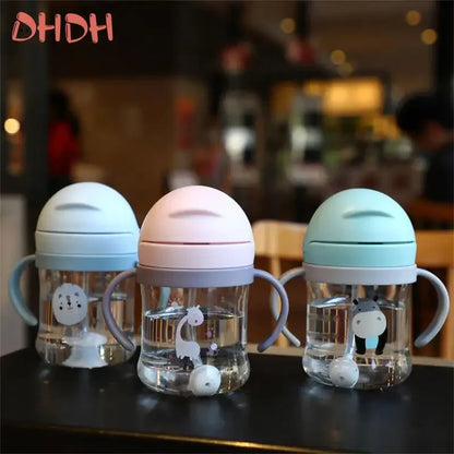Baby Feeding Drinking Cup Children's Learning Drinking Bottle with Straw Anti-choking and Anti-fall Kettle Baby Travel Bottle