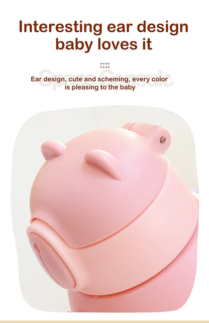 600ML Kawaii Summer Children's Water Cup High-value Fall-proof Straw Cup Boys and Cirls Go to School Baby Kettle