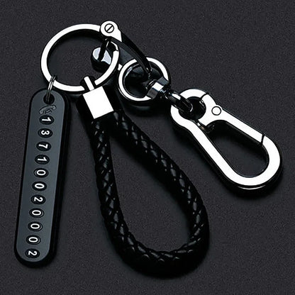 Never Lose Your Keys Again - Anti Loss Keychain with Phone Number Strip Car Keychain