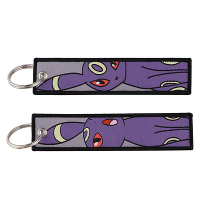 Japanese Hot Anime Characters Embroidered Key Cool Cartoon KeyTag Keychain for Motorcycles Keyring Jewelry Accessories Gifts 1pc