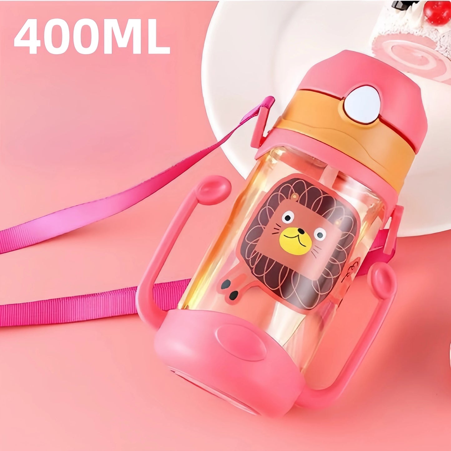 Kids Water Bottle With Straw Kids Girls Portable Travel Bottles Gym Sports Fitness Cup Summer Cold Water Juice Drinking Bottle
