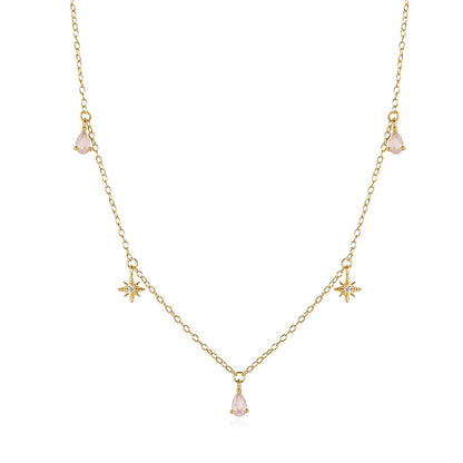 CANNER Crystal Zircon 925 Sterling Silver Necklace For Women Pendente  Fine Jewelry Long Chain Wedding Party Accessory Mom Gift