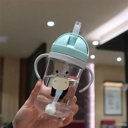 Baby Feeding Drinking Cup Children's Learning Drinking Bottle with Straw Anti-choking and Anti-fall Kettle Baby Travel Bottle