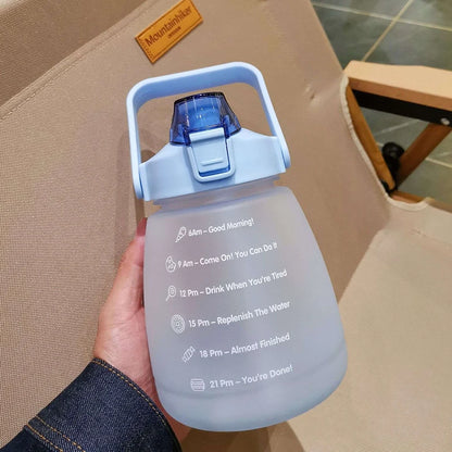 1.3 Liter Water Bottle Large Capacity Drinking Bottle with Straw for Outdoor Travel Sport Fitness Cute Student Bottles Drinkware
