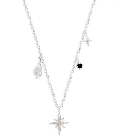 CANNER Crystal Zircon 925 Sterling Silver Necklace For Women Pendente  Fine Jewelry Long Chain Wedding Party Accessory Mom Gift