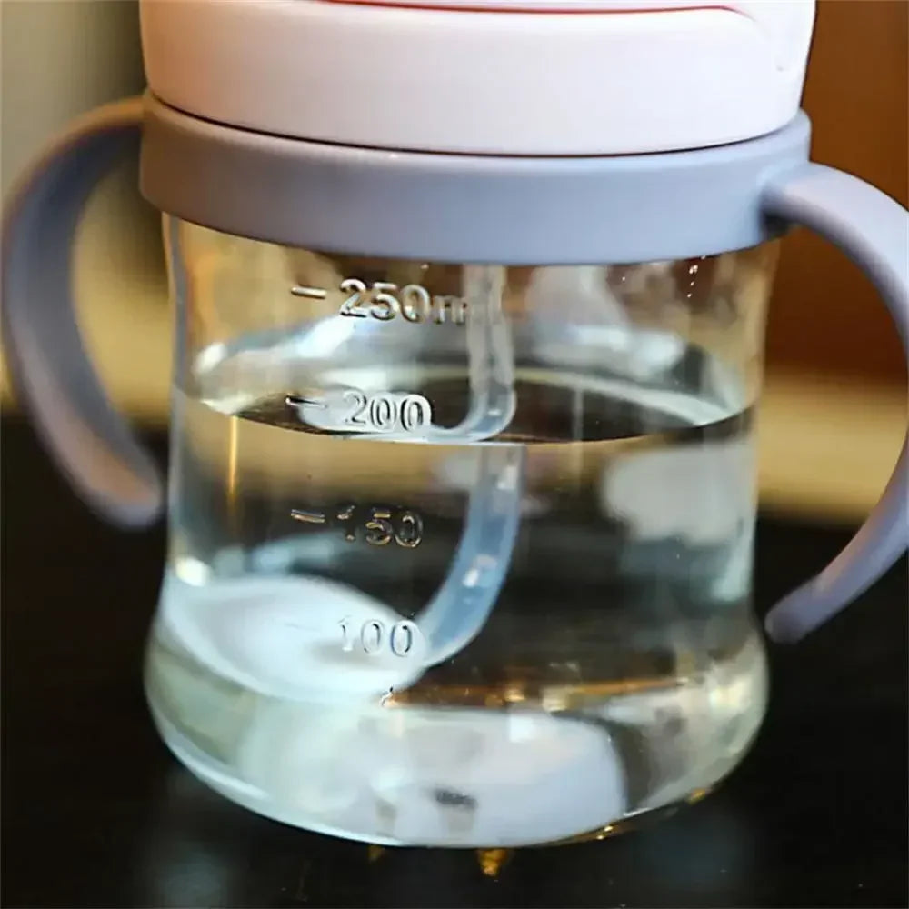 Baby Feeding Drinking Cup Children's Learning Drinking Bottle with Straw Anti-choking and Anti-fall Kettle Baby Travel Bottle