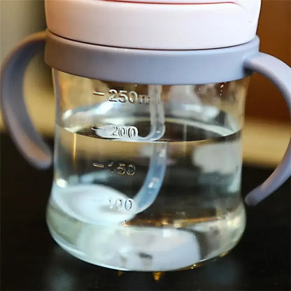 Baby Feeding Drinking Cup Children's Learning Drinking Bottle with Straw Anti-choking and Anti-fall Kettle Baby Travel Bottle