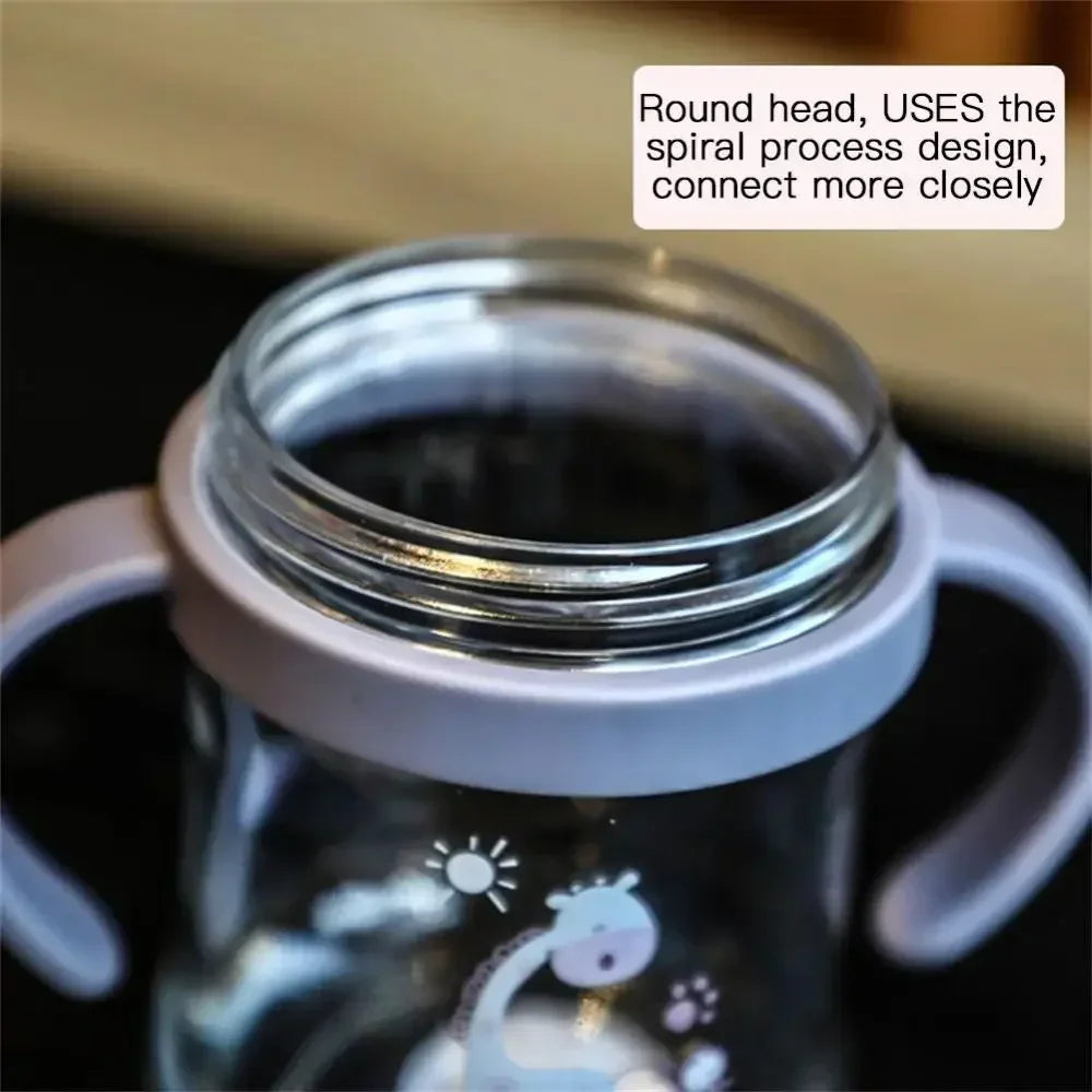 Baby Feeding Drinking Cup Children's Learning Drinking Bottle with Straw Anti-choking and Anti-fall Kettle Baby Travel Bottle