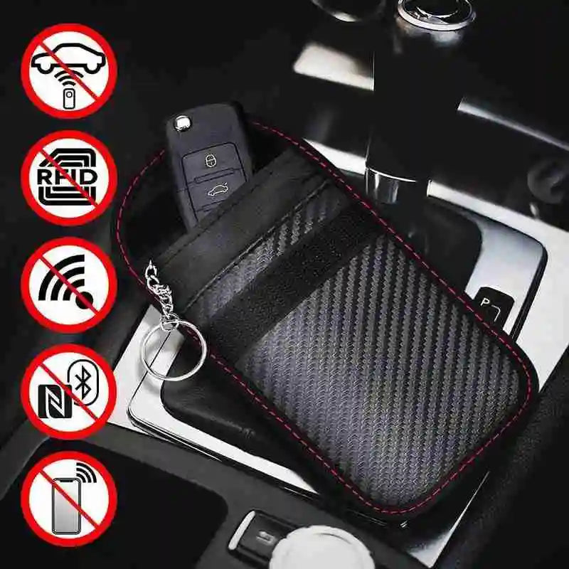 New Key Signal Blocking Case Protector Pouch Privacy Protection Signal Blocker Safe Lock Bag Car Keys Car Anti Theft Bags